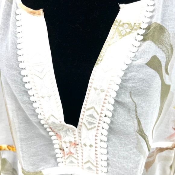 WHBM Sheer Boho Style Blouse - Picture 3 of 16